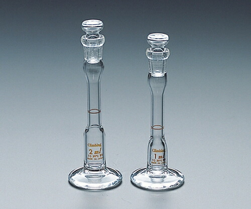 クライミング 台付メスフラスコ 白 4ml 1個入り 検査成績書付 1式 CL2300-04