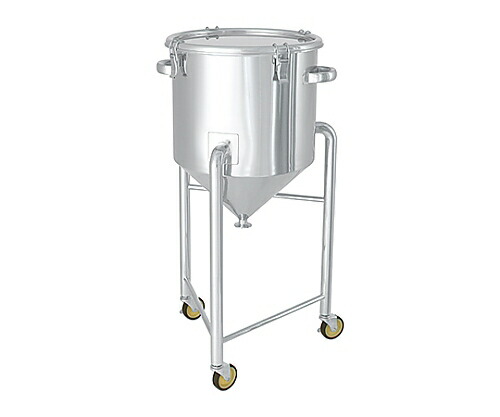 日東金属工業 ホッパー型ステンレス密閉容器 クリップタイプ 脚付 A型シリコンパッキン付 25L 1個 HT-CTH-L-33