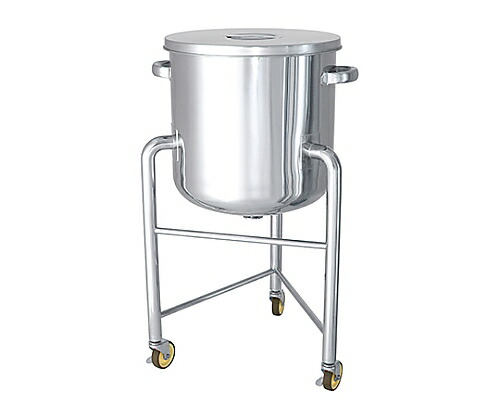 日東金属工業 鏡板型ステンレス容器 脚付 ストック蓋付 60L 1個 DT-ST-L-43