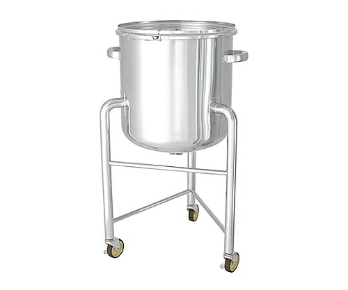 日東金属工業 鏡板型ステンレス密閉容器 バンドタイプ 脚付 L型シリコンパッキン付 35L 1個 DT-CTL-L-36
