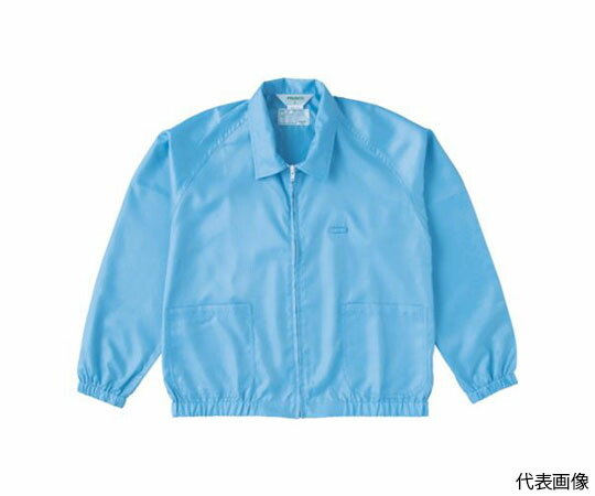 トラスコ中山 制電糸グリッド仕様ジャケット（衿付） ブルー M 1着 TCLGJ-B-M