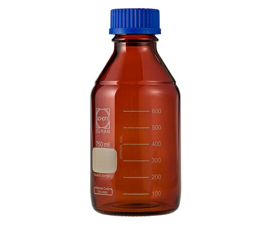 DWK Life Sciences ねじ口びん（メジュームびん） 茶褐色 青キャップ付 750mL 1箱(10個入) 017210-750A