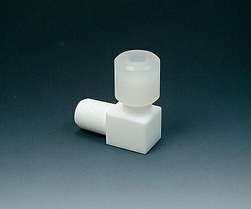 フロンケミカル フッ素樹脂 ハーフユニオンエルボーコネクター SL-3/8-10 1個 NR1222-006