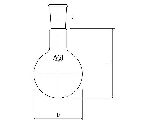 旭製作所 一ツ口フラスコ 10L 50/50 1個 3100-10-9L