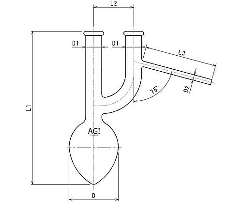 旭製作所 ホーヘンクライゼンフラスコ 200mL 1個 3330-200Ω