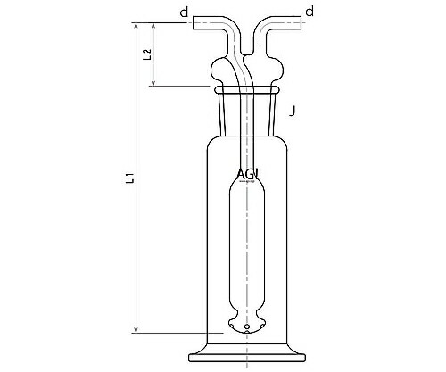 旭製作所 ムエンケ式ガス洗浄瓶 500ｍL 1個 4110-500 24,194円