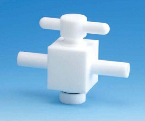 フロン工業 オールPTFE2方バルブ 8φ(枝) 1個 F-2007-002