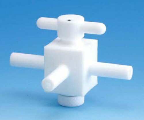 フロン工業 オールPTFE3方バルブ 8φ(枝) 1個 F-2008-002