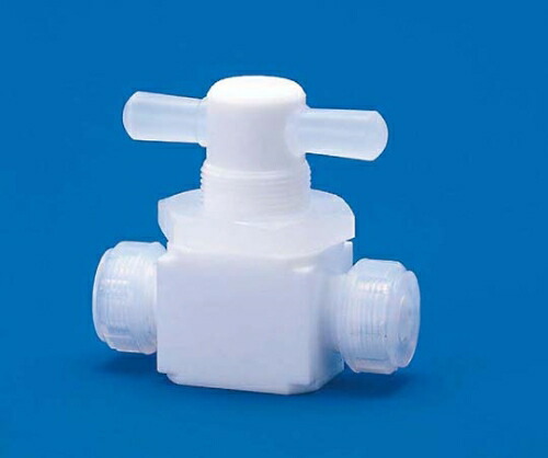 フロン工業 PTFE2方パネル付バルブ圧入型 8φ 1個 F-2015-002