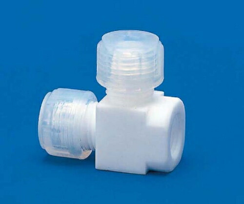 フロン工業 PTFEハーフメスジョイントT-2型 10φ*Rc3/8 1個 F-2081-003