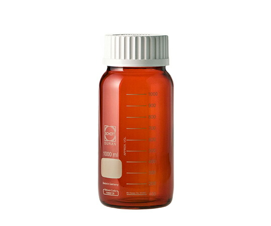 DWK Life Sciences ねじ口びん 広口 茶褐色 白キャップ付 1L 1箱(10個入) 017250-31000Aの通販は