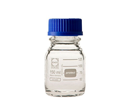 DWK Life Sciences ねじ口びん セーフティコート 青キャップ付 150mL 1箱(10個入) 017280-150A