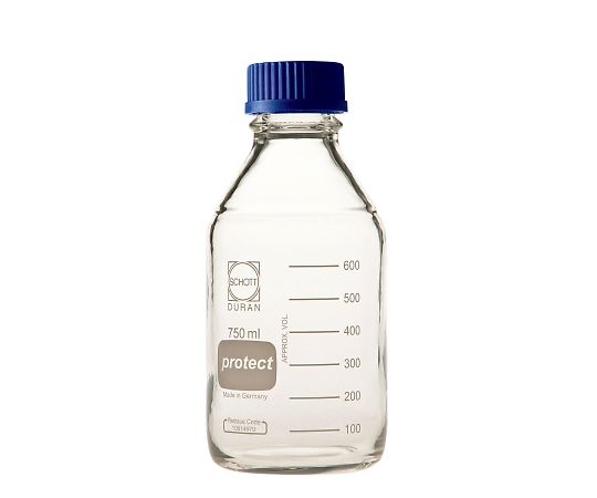 DWK Life Sciences ねじ口びん セーフティコート 青キャップ付 750mL 1箱(10個入) 017280-750A