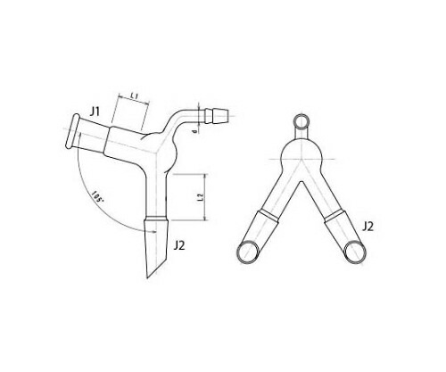 旭製作所 減圧用二又アダプター 1個 2334-3L
