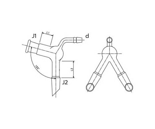 旭製作所 減圧用二又アダプター 1個 2334-1M