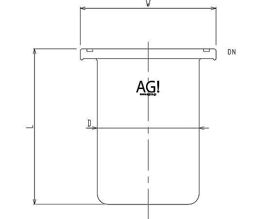 旭製作所 平底セパラ反応容器Ｏリング溝付 1個 3022-25/300A-G