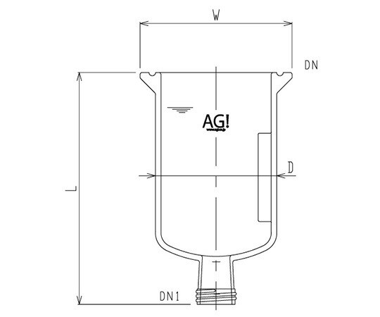 旭製作所 反応容器 攪拌バッフル付 1個 3954-300-A