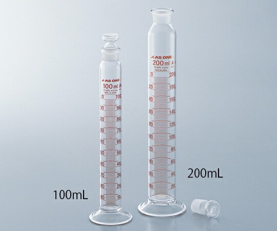 アズワン 有栓メスシリンダー １０００ｍL トレーサビリティ体系図＋検査成績書付 1式