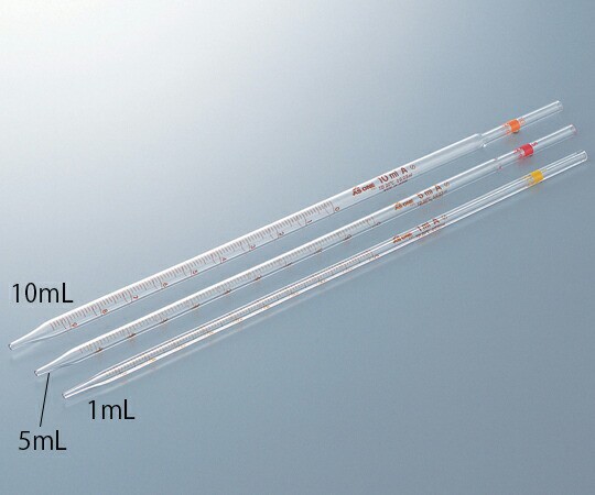 アズワン 先端メスピペット 太穴５ｍＬ トレーサビリティ体系図＋検査成績書付 1式