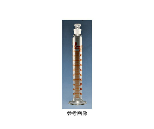AGCテクノグラス・IWAKI 有栓メスシリンダー（ニューエクセレント） 500mL 1個 CYLWS500E