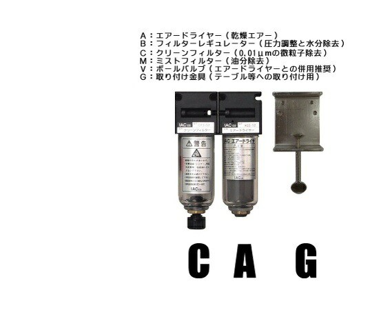 アイ・エイ・シー クリーンシステム（エアードライヤー、クリーンフィルター）取付金具付き 1セット AC-45-Gの通販は 33,462円