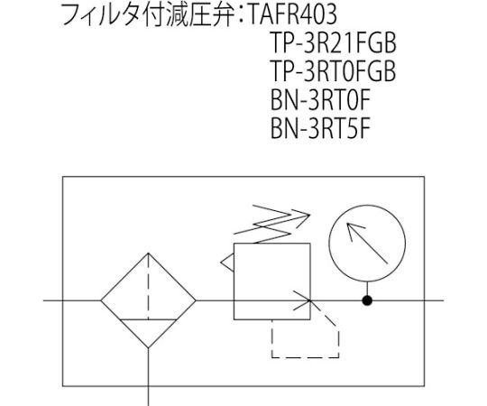 日本精器 フィルタ付減圧弁15Aモジュラ接続タイプ BN-3RT5F-15 1個_3