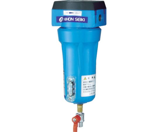 日本精器 高性能エアフィルタ20A3ミクロン（ドレンコック付） NI-CN3-20A-DL-DV 1個の通販は 56,595円
