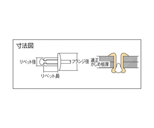 ロブテックス ブラインドリベット（スティール/スティール製） 6-2（1000本入） 箱入 NS6-2 1箱(1000本入)_3