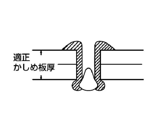 ロブテックス ブラインドリベット（ステンレス/ステンレス製） 6-5（1000本入） 箱入 NST6-5 1箱(1000本入)_5