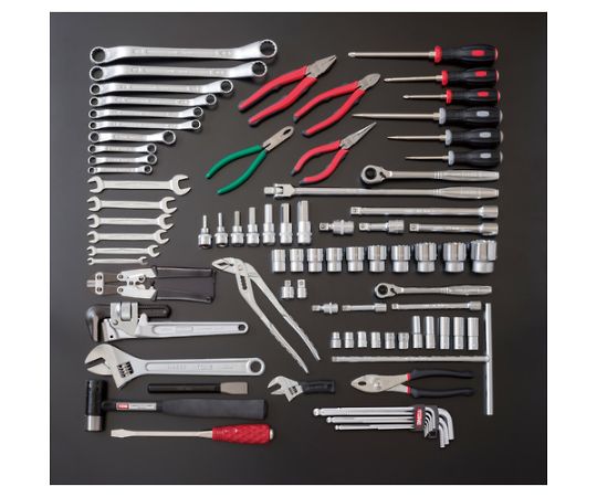 TONE 整備用工具セット ツールセット レッド 差込角9.5mm 12.7mm 86点セット ■▼145-6723 TSX95019 1S ●YA513 TONE 整備用工具セット ツールセット 差込角9.5mm 12.7mm 86点セット