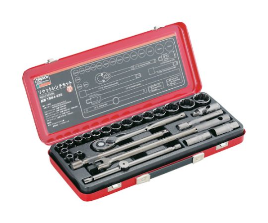 トラスコ中山 ソケットレンチセット　差込角12.7mm　25S TSW4-25S 1セット
