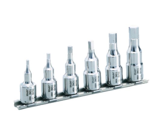TONE SUSヘキサゴンソケットセット（ホルダー付） 6pcs 差込角9.5mm SHH306 1セット