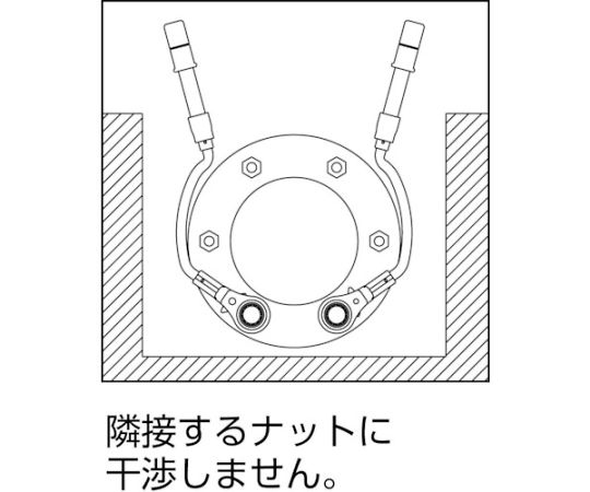 トップ工業 水道本管用弓形トルクレンチ（単能型）36mm RM-36LYT 1丁_2