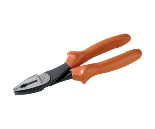 バーコ 絶縁ペンチ ピアノ線切断2.5mm 全長200mm 1000V絶縁ハンドル付 2628S-200 1丁