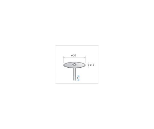 ナカニシ 電着金剛石レコード盤#100刃径30×刃長0.3×軸径2.34 14071 1本