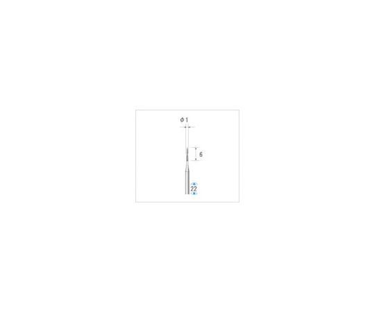 ナカニシ 超硬カッター　（1Pk（袋）=5本入）　刃径1mm 22102 1パック(5本入)