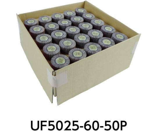 トラスコ中山 まとめ買い フラップホイル外径50×25×軸径6 60# 50個入 UF5025-60-50P 1箱(50個入)_3