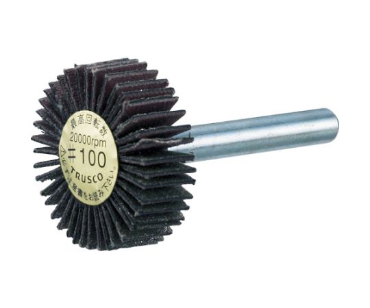 トラスコ中山 ダイヤ軸付フラップホイール　オールダイヤ　Φ30X軸径6　100# P-DF3010-6A 100 1個