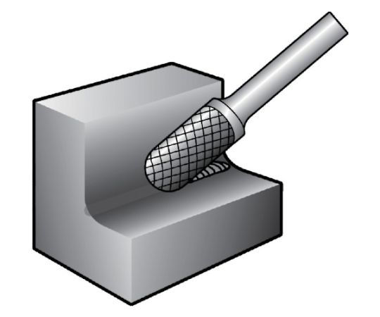 ニューレジストン 超硬バー 砲弾dカット 刃径16×刃長25×軸径8×軸長45 ロー付 TCBT3800D 1本の通販は