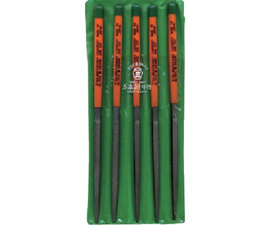 ツボサン 組ヤスリ　5本組　三角　中目 SA005-02 1セット(5本入)の通販は
