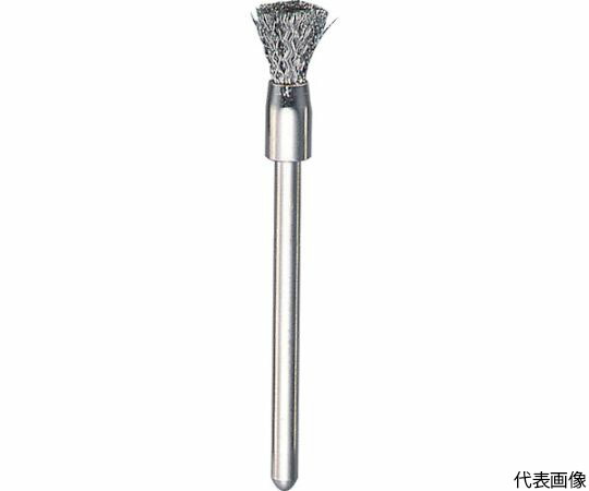 トラスコ中山 まとめ買い　エンド型ブラシ　ステンレス0.1XΦ5X軸Φ3　50入 53E-4-50P 1箱(50本入)