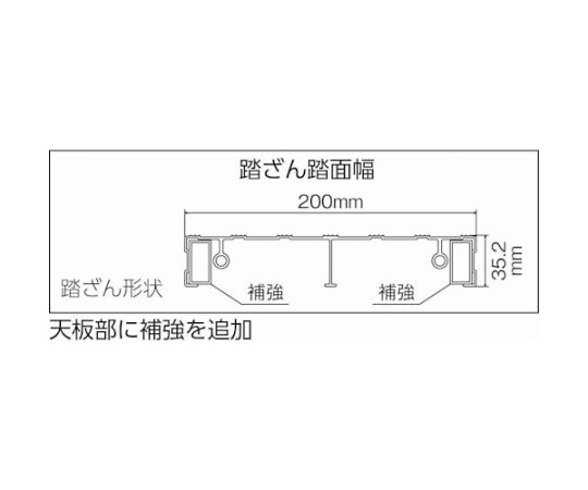 トラスコ中山 作業用踏台　アルミ製・高強度タイプ　1段 TSF-165 1台