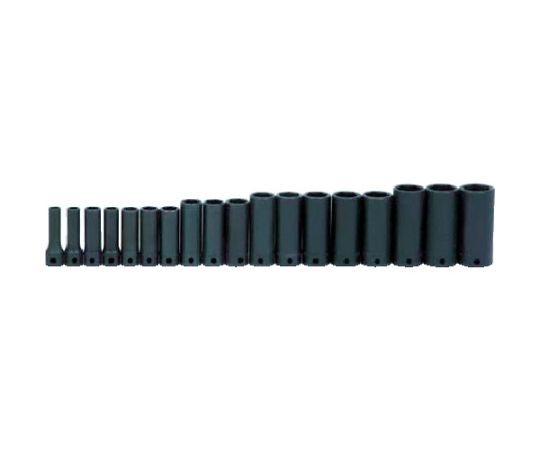 WILLIAMS 3/8ドライブ　ディープソケットセット　6角　18個　インパク JHWMS-12-18H 1セット(18個入)
