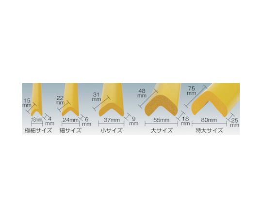 トラスコ中山 安心クッション　L字型　小　10本入　オリーブドラブ T10AC-138 1袋(10本入)_3