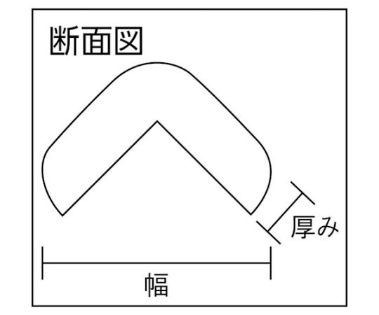 トラスコ中山 安心クッション　L字型　小　10本入　オリーブドラブ T10AC-138 1袋(10本入)_5