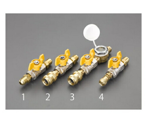 エスコ F3/8"xF3/8"ボールバルブ(サービス用) EA496EH-3 1個