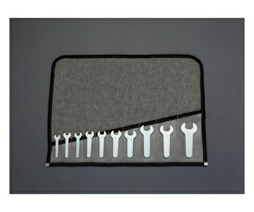 エスコ 片口スパナ(ショートハンドル・薄型)セット 8-27mm 10本組 EA615AS 1セットの通販は