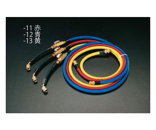 エスコ ボールバルブ付チャージングホース（青）　120cm/R32R410A EA104TF-12 1本