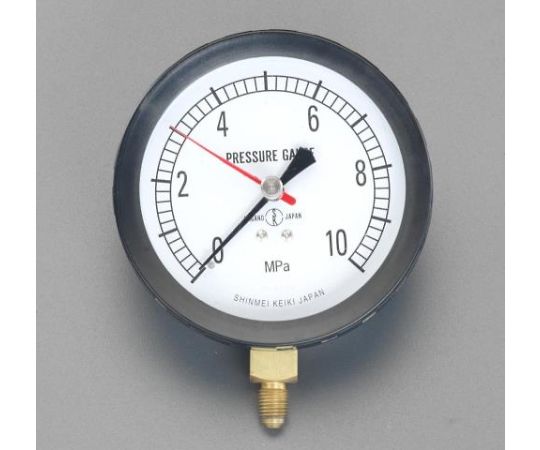 エスコ 圧力計（指示針式）　0〜10MPa EA105A-13 1個