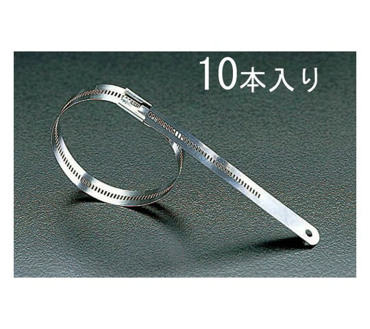 エスコ 結束バンド（316ステンレス）　11．9×450mm　最大径；133mm　10本 EA463FB-4 1袋